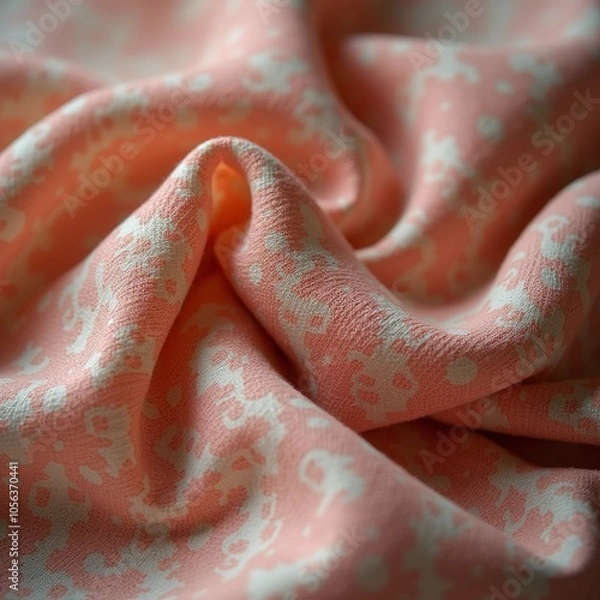 Fototapeta Smooth Linen Fabric Waving in Soft Pastel Colors – Serene and Elegant Background