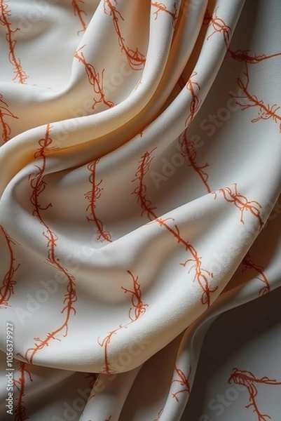 Fototapeta Smooth Linen Fabric Waving in Soft Pastel Colors – Serene and Elegant Background