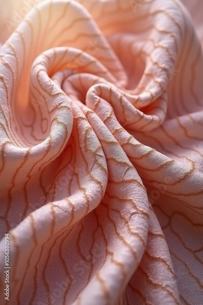 Fototapeta Smooth Linen Fabric Waving in Soft Pastel Colors – Serene and Elegant Background