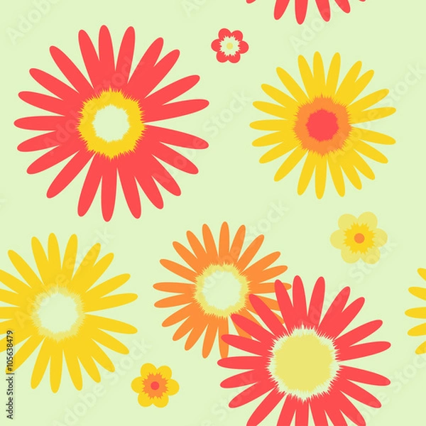 Fototapeta Seamless Vector flower pattern
