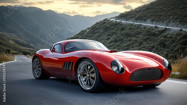 Fototapeta car on the road