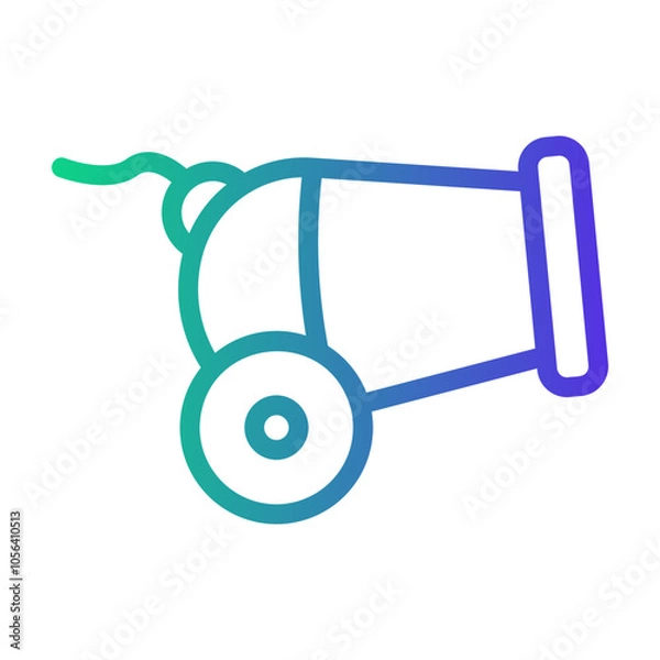 Fototapeta circus cannon Line Gradient Icon