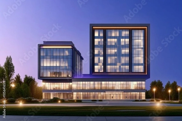 Fototapeta building at night