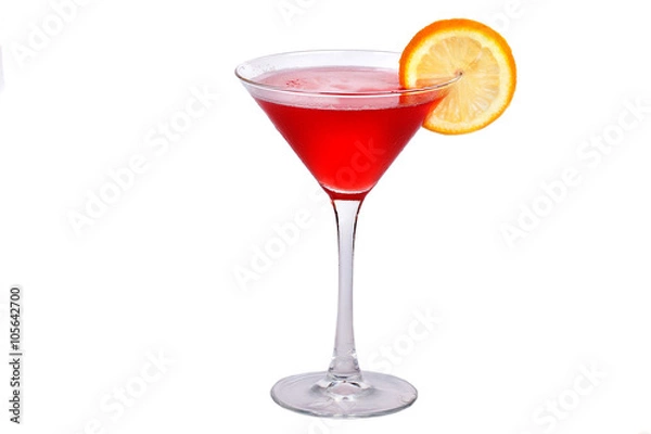 Obraz red cocktail with orange