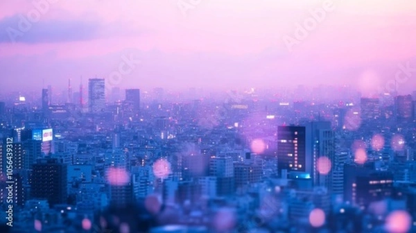 Fototapeta Serene Cityscape with Gentle Lighting and Soft Focus