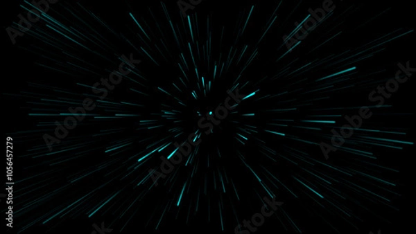 Obraz Hyperdrive Odyssey: A Sci-Fi Journey through Light-Speed Vortexes and Cosmic Energy - A Futuristic Exploration of the Universe with Cyber Illumination, Dynamic Energy Waves, and Interstella