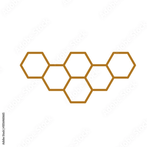 Fototapeta Wooden polygon wall shelf