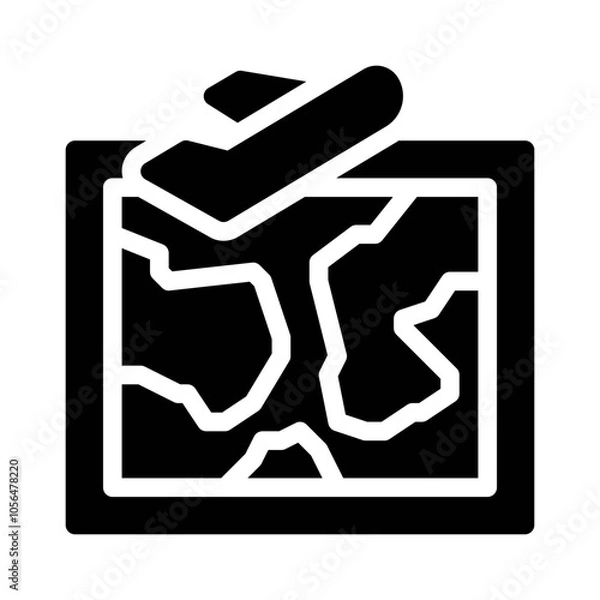 Obraz Map glyph icon