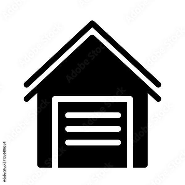 Fototapeta garage Solid icon