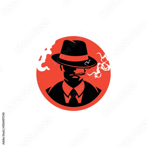 Fototapeta Detective Logo Design. Icon vector design template in white background.