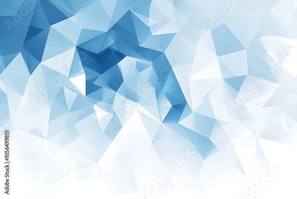 Fototapeta Abstract Blue and White Low Poly Geometric Pattern