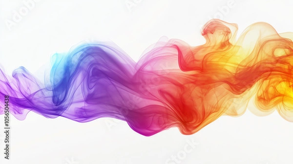 Obraz Abstract Colorful Gradient Flow with Transparency