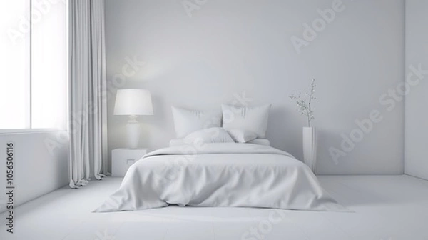 Fototapeta White Comfort Background in Hotel Rooms offers a serene and inviting atmosphere. A perfect blend of elegance and relaxation for guests seeking a luxurious stay