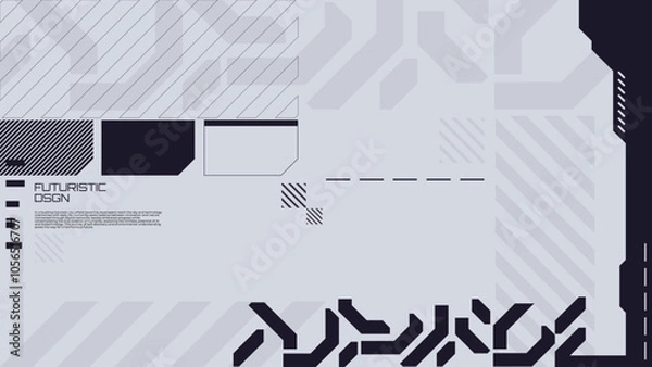 Obraz Modern scifi background with futuristic shape elements