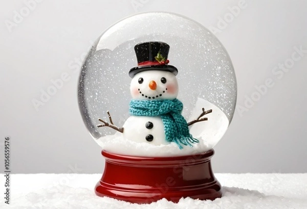 Obraz Cozy Snowman Snow Globe