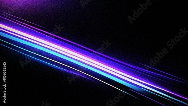 Fototapeta Black color gradient background blurred neon color flow, grainy texture effect, futuristic banner design