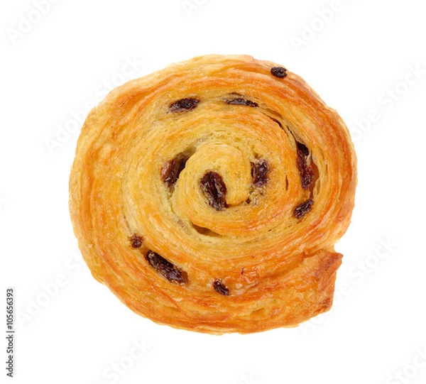 Fototapeta Danish raisin isolated on white