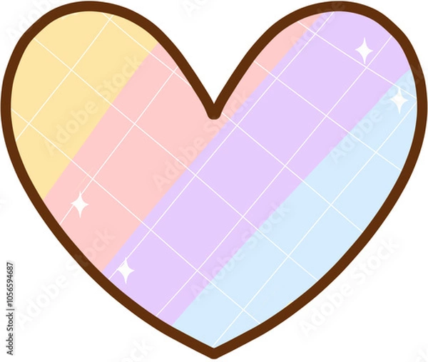 Obraz colorful heart shaped with border