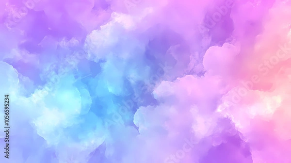 Fototapeta Colorful gradient mesh background, blending hues of purple, blue, and pink. Gradient Mesh. Illustration