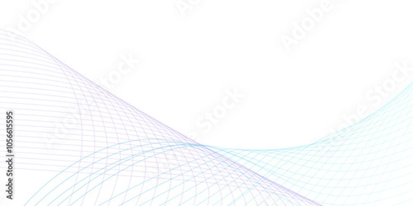 Fototapeta Modern abstract glowing wave background. Dynamic flowing wave lines design element. Futuristic technology and sound wave pattern.Vector Illustration.