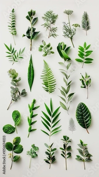 Fototapeta Botanical decor arranged in a minimalist pattern