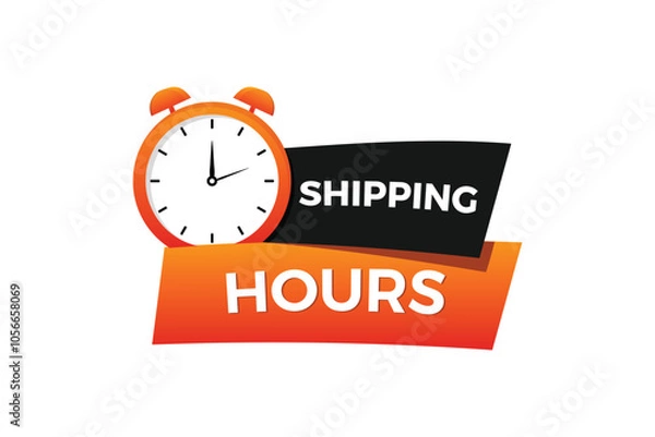 Fototapeta vector shipping hours concept design
