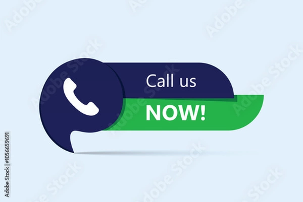 Fototapeta vector call us now contact service icon template
