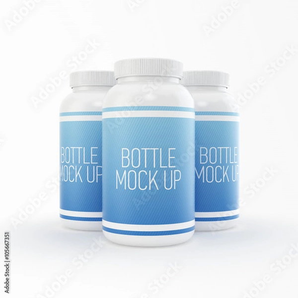 Fototapeta Bottle mock up on white background