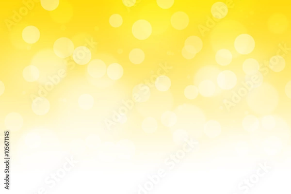 Fototapeta Yellow gradient background with bokeh.