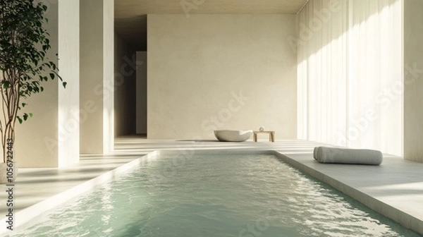 Obraz Simple spa experience with a minimalist approach.