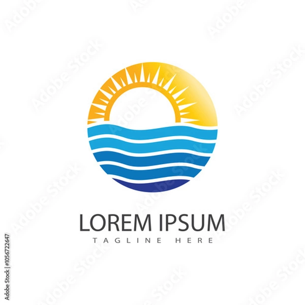 Obraz Sun logo vector template symbol design