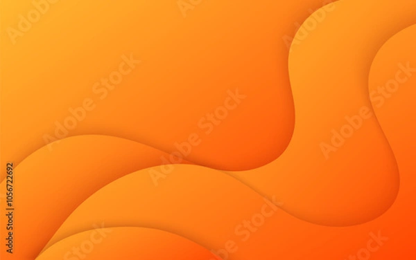 Obraz Orange abstract backgrounds. orange gradient background dynamic wavy light and shadow. modern elegant design. liquid dynamic shapes abstract composition. Illustration vector 10 eps.