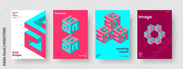 Fototapeta Creative Business Presentation Layout. Geometric Background Design. Isolated Poster Template. Report. Flyer. Book Cover. Banner. Brochure. Advertising. Leaflet. Newsletter. Journal. Brand Identity