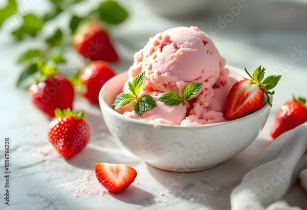 Obraz strawberry ice cream