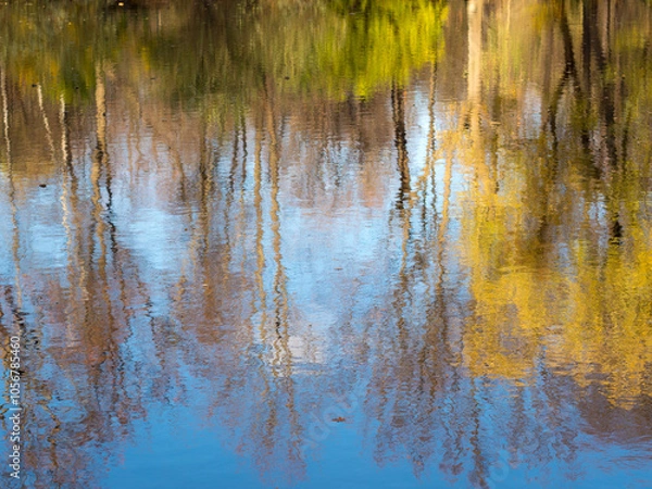 Fototapeta abstract reflections in autumn