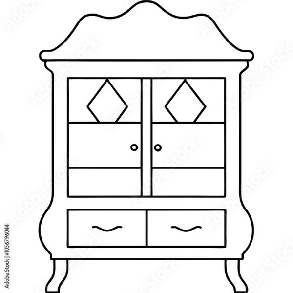 Obraz cabinet icon isolated on white