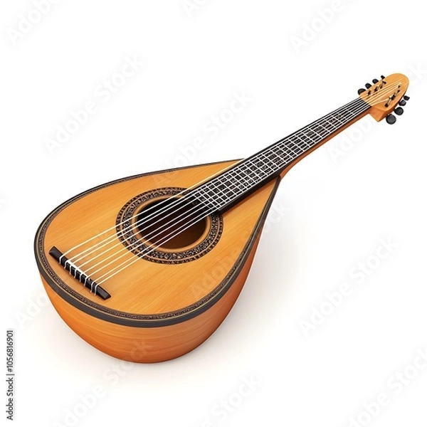 Obraz A lute on a white background.