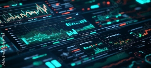Obraz Dynamic Financial Dashboard