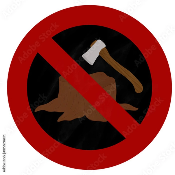 Obraz Sign prohibiting cutting down trees 