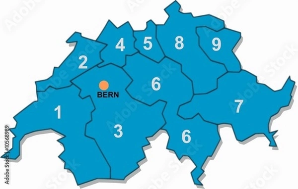 Obraz Postleitzahlen Schweiz