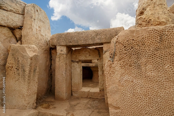 Fototapeta Doors and Windows of Hagar Qim and Mnajdra Temples