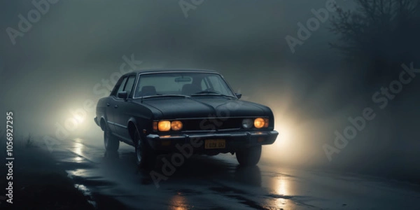 Fototapeta Midnight Odyssey in the Foggy Unknown1