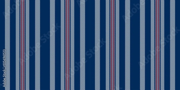 Fototapeta Helebrate lines vertical seamless, mockup texture stripe vector. Peremony textile background fabric pattern in blue and old lace colors.