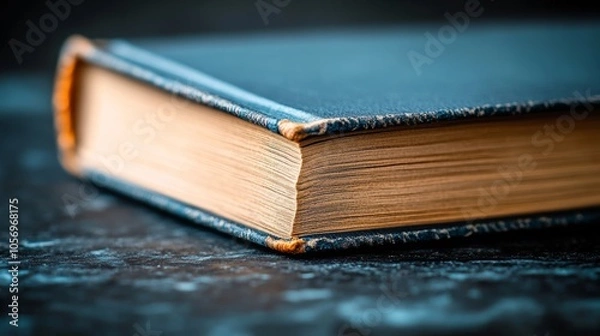 Obraz old book closeup on black background