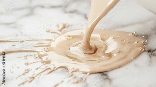 Obraz dairy splash on the marble background