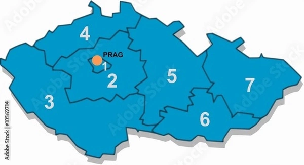 Obraz Postleitzahlen Tschechische Republik