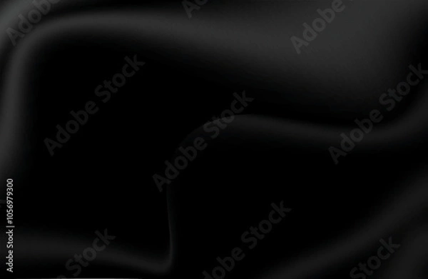 Obraz Abstract black moving fabric pattern background