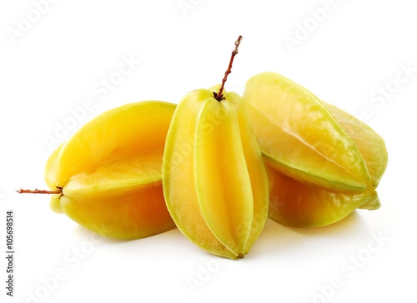 Obraz carambolas - starfruits isolated on white background