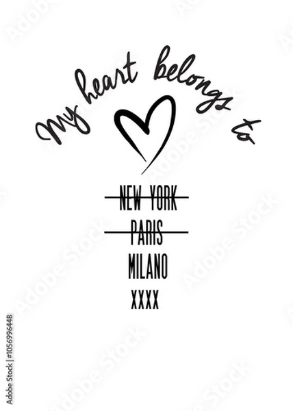 Fototapeta Slogan print design on plain base 