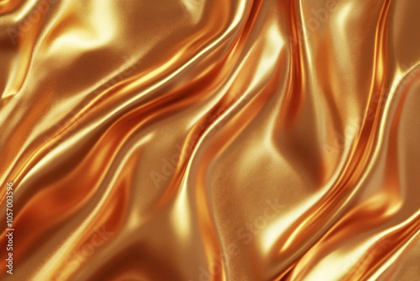 Obraz golden silk background AI generated 